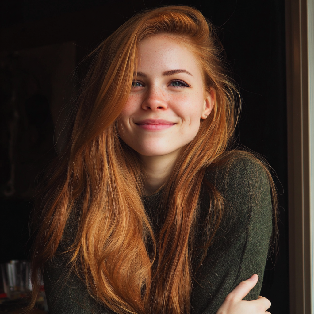 Une femme souriante debout avec les bras croisés | Source : Midjourney