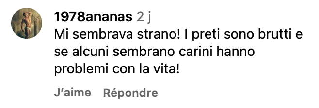 Commentaire d'un internaute I Source : https://www.instagram.com/reel/DYgl9qpgdRv/