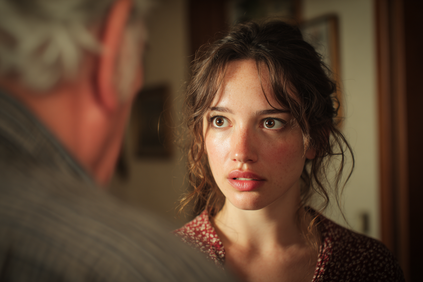 Une femme parlant à son père | Source : Midjourney
