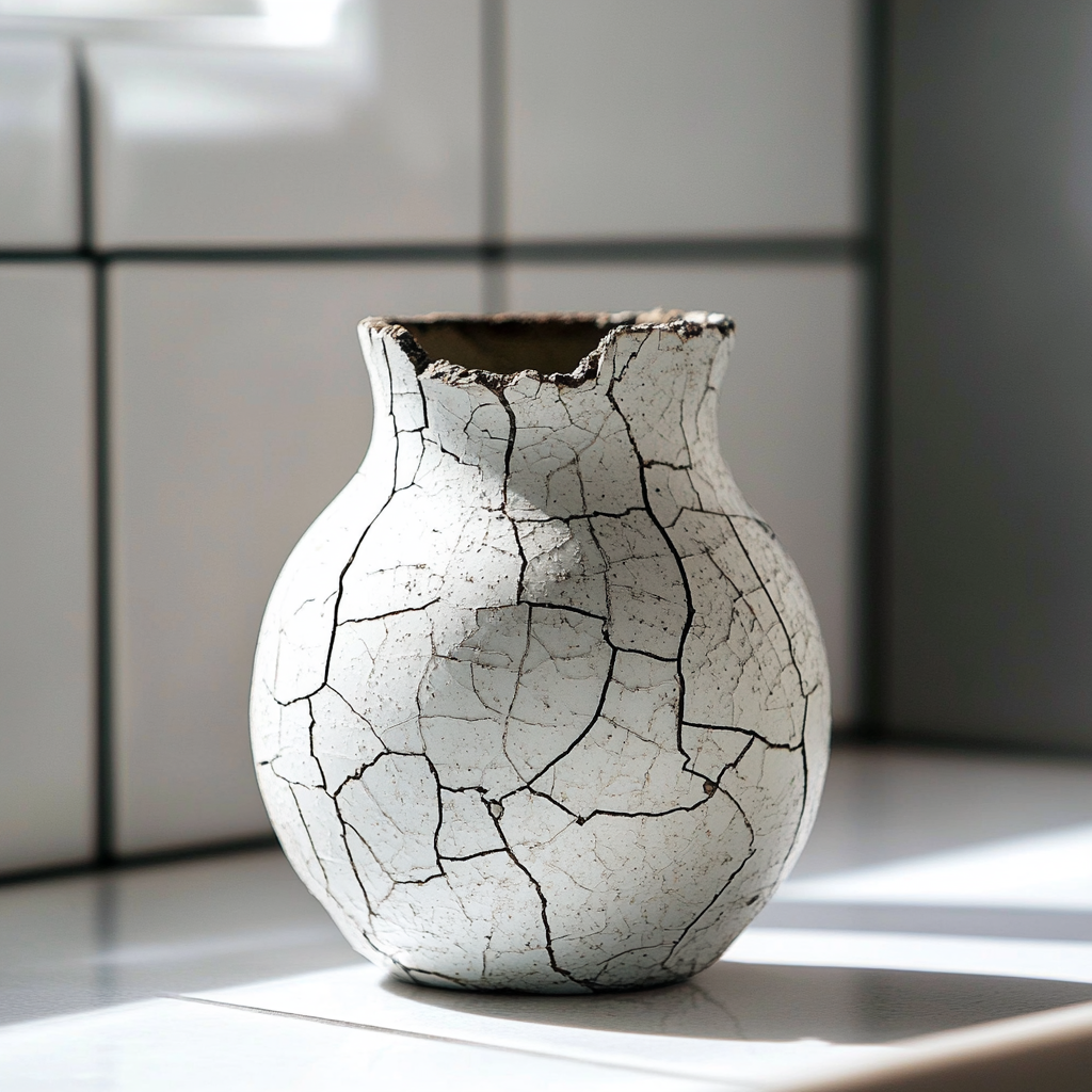 Un vase en céramique ébréché | Source : Midjourney