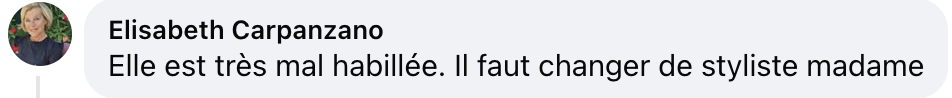 Capture d'écran du commentaire d'un internaute I Source : facebook.com/gala