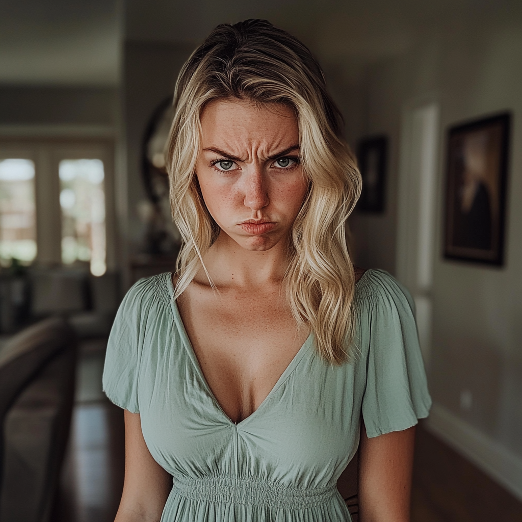 Gros plan sur une femme en colère | Source : Midjourney