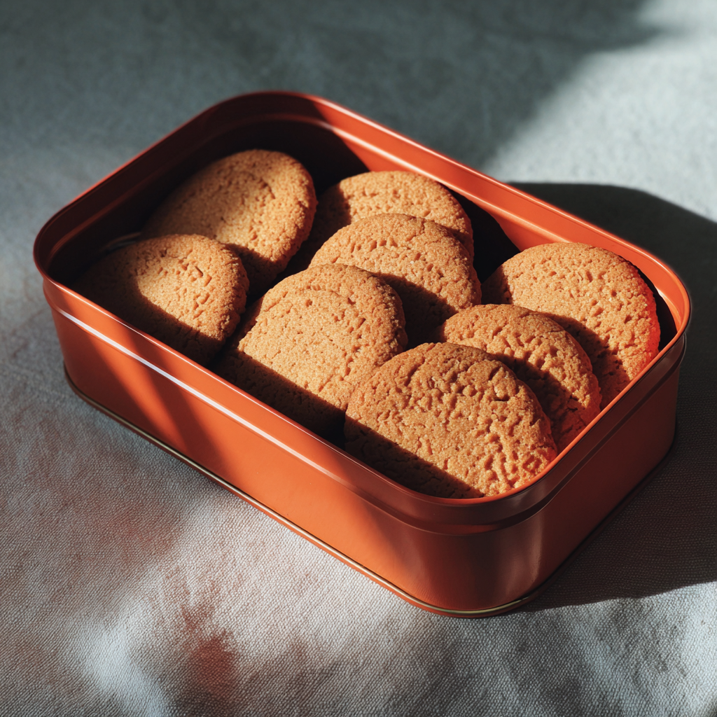 Une boîte de biscuits au gingembre faits maison | Source : Midjourney