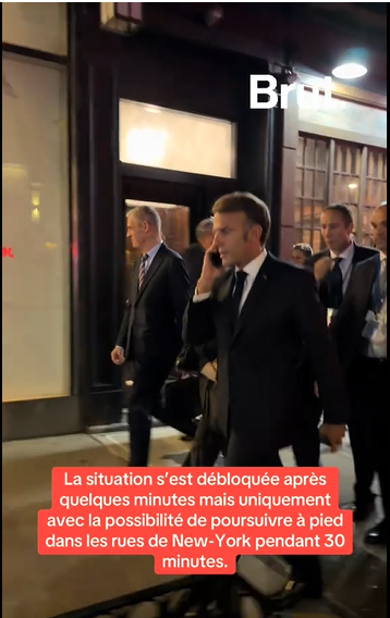 Le président Emmanuel Macron, extrait d'un post daté du 23 septembre 2025 | Source : Tiktok/@brutofficiel