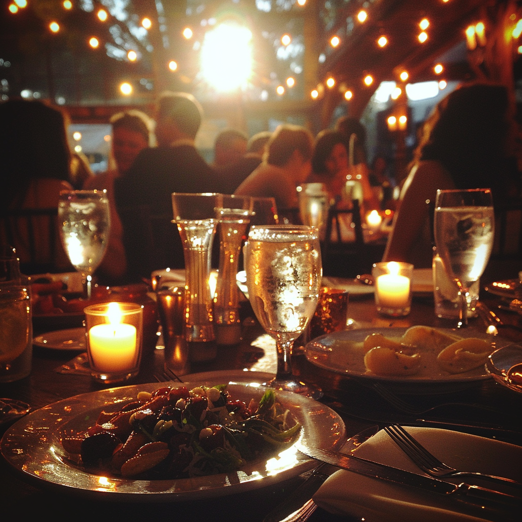 Une table lors d'une réception de mariage | Source : Midjourney
