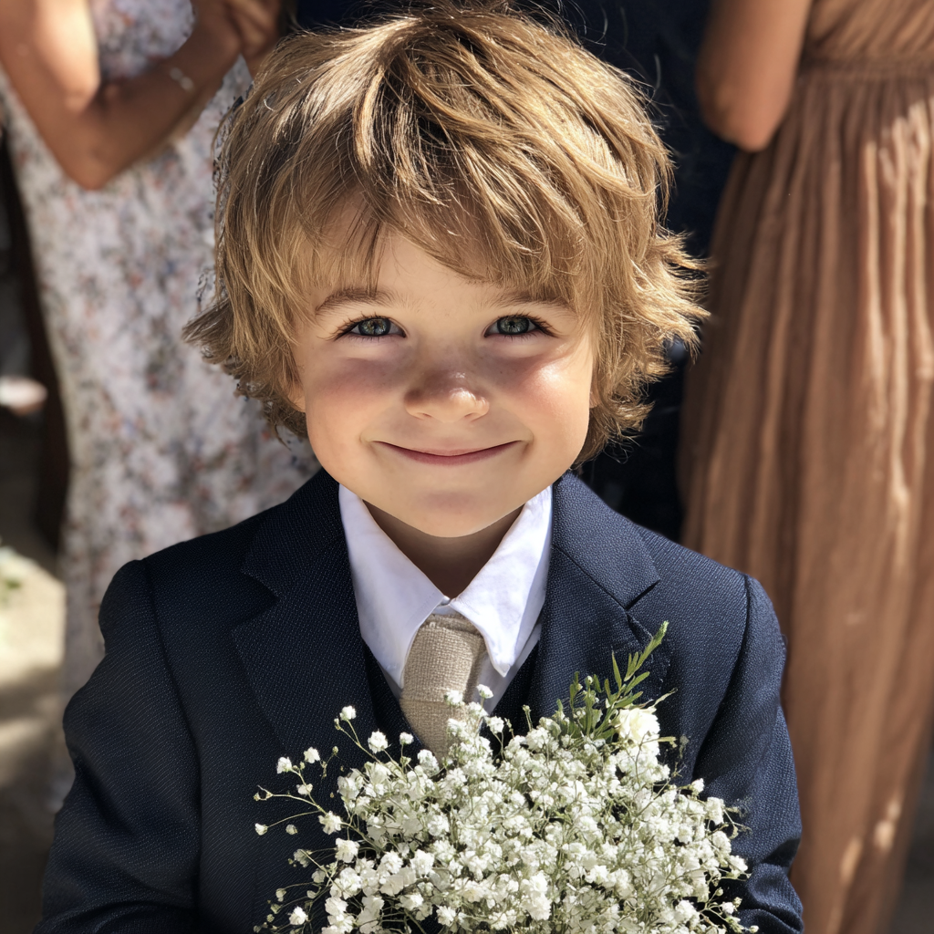 Gros plan sur un petit garçon souriant | Source : Midjourney