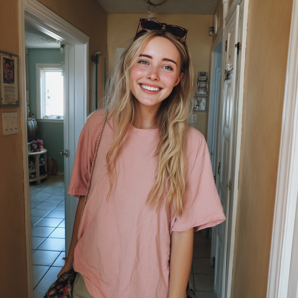 Une jeune femme souriante | Source : Midjourney