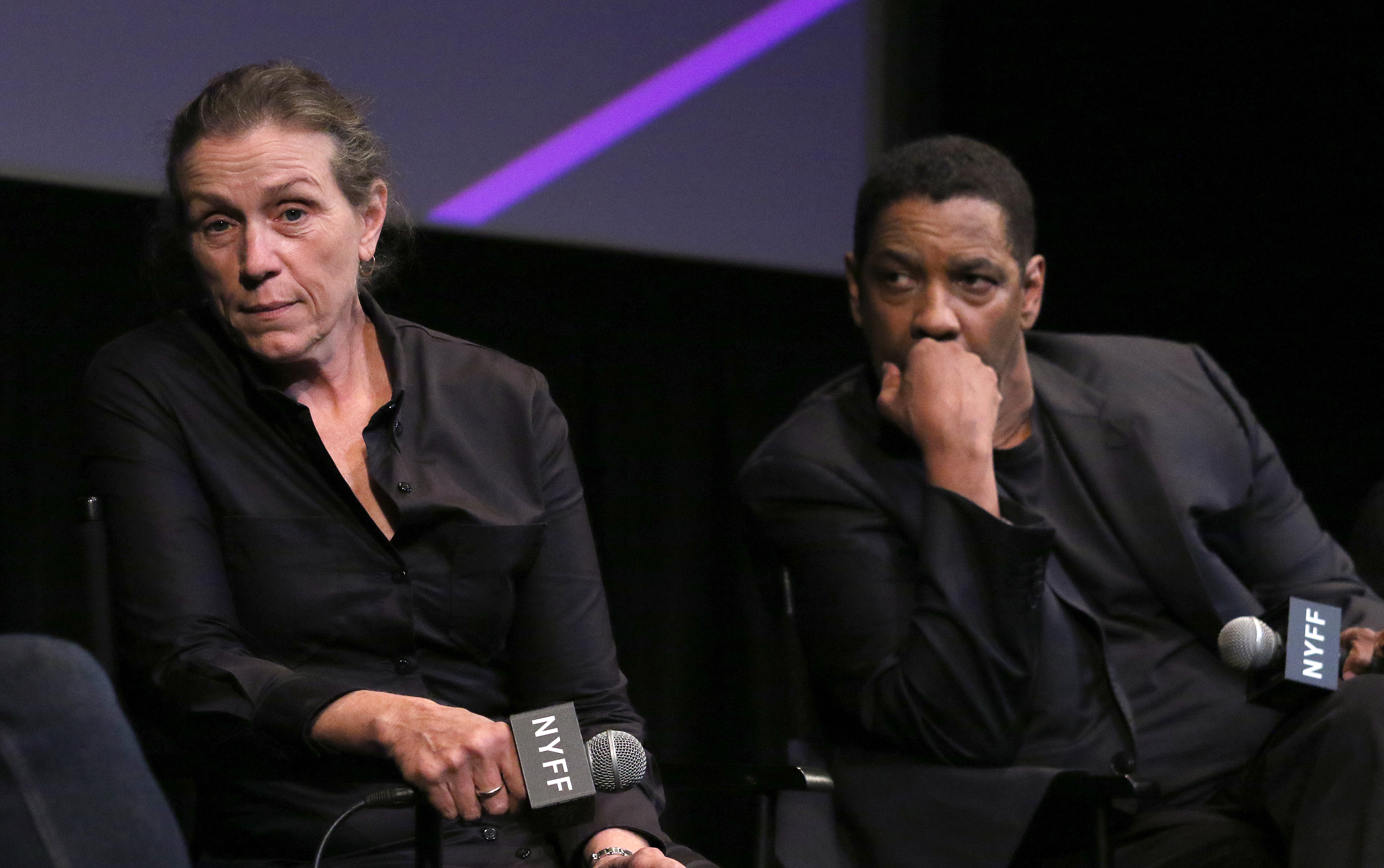 Frances McDormand lors d'une conférence de presse | Source : Getty Images