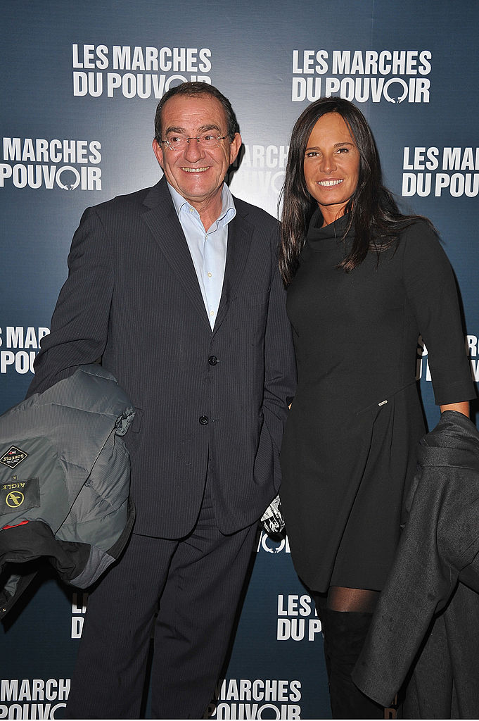 Jean-Pierre Pernaut et Nathalie Marquay assistent à la première parisienne du film « Les Ides de Mars » au cinéma UGC Normandie, le 18 octobre 2011 à Paris, en France I Source : Getty Images