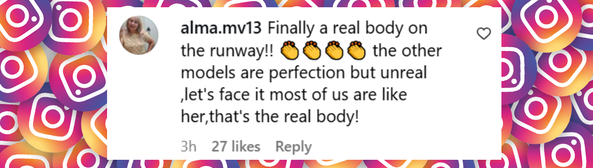 Un internaute commente le look d'Ashley Graham sur le podium, daté du 16 octobre 2025 | Instagram/entertainmenttonight