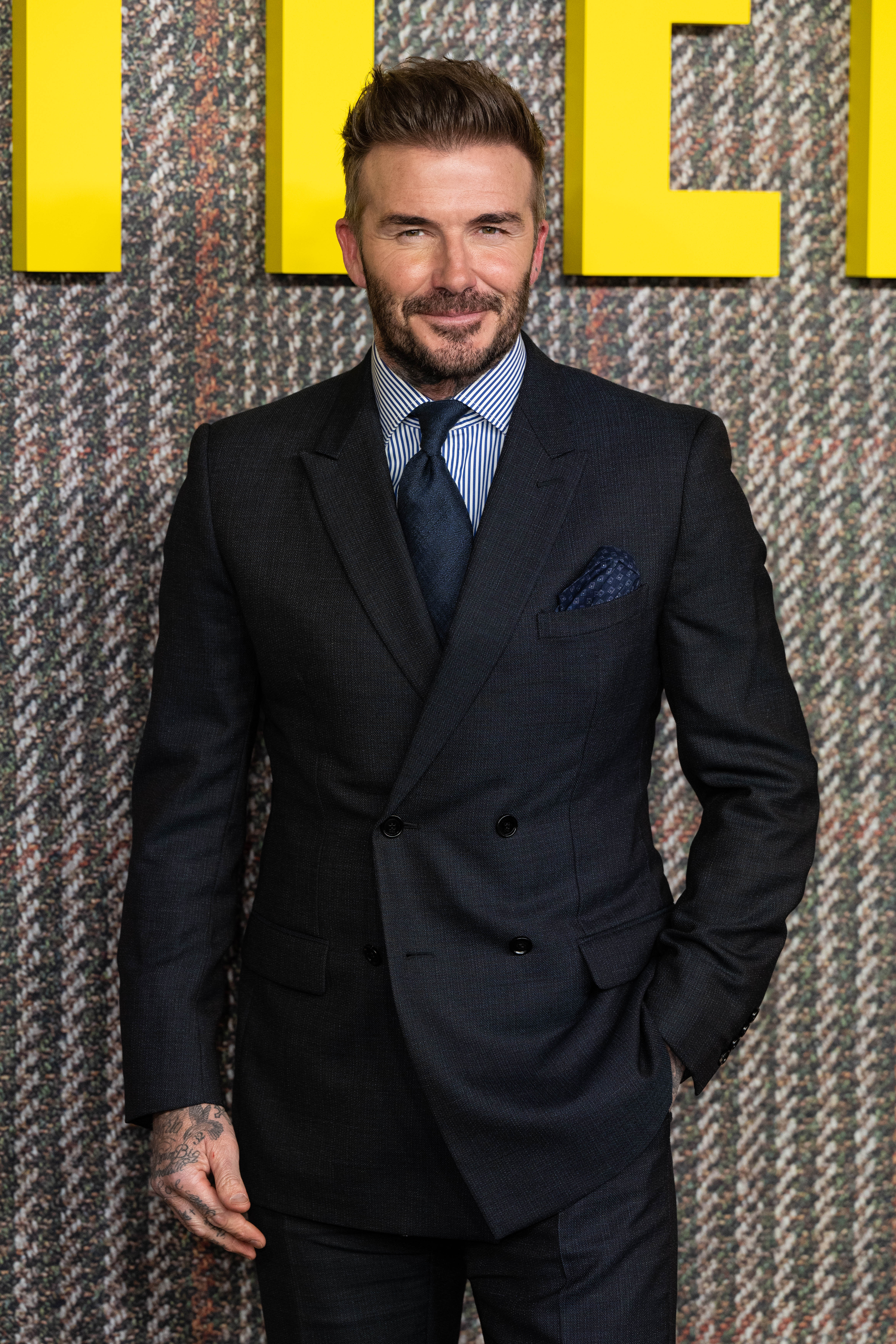 David Beckham lors de la première du film « The Gentlemen » le 5 mars 2024 à Londres, en Angleterre. | Source : Getty Images