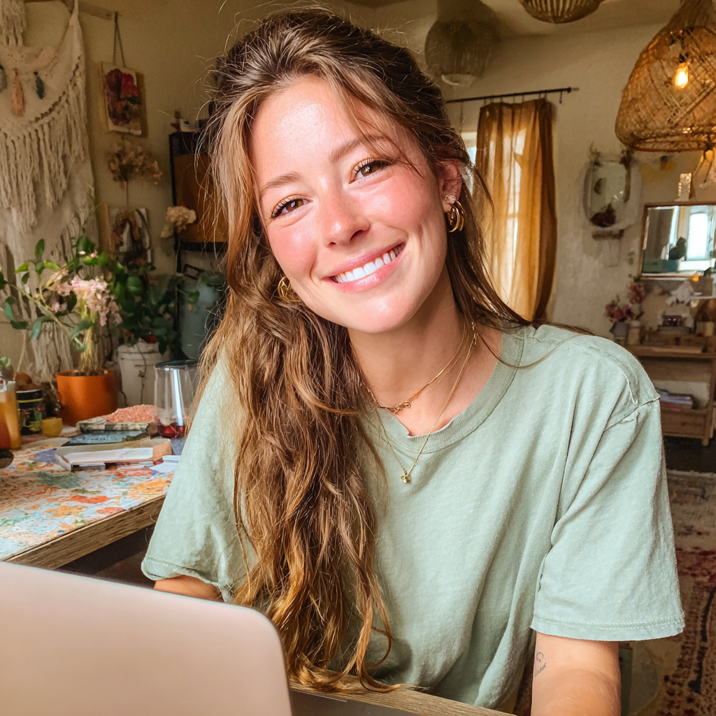Une femme utilisant son ordinateur portable | Source : Midjourney