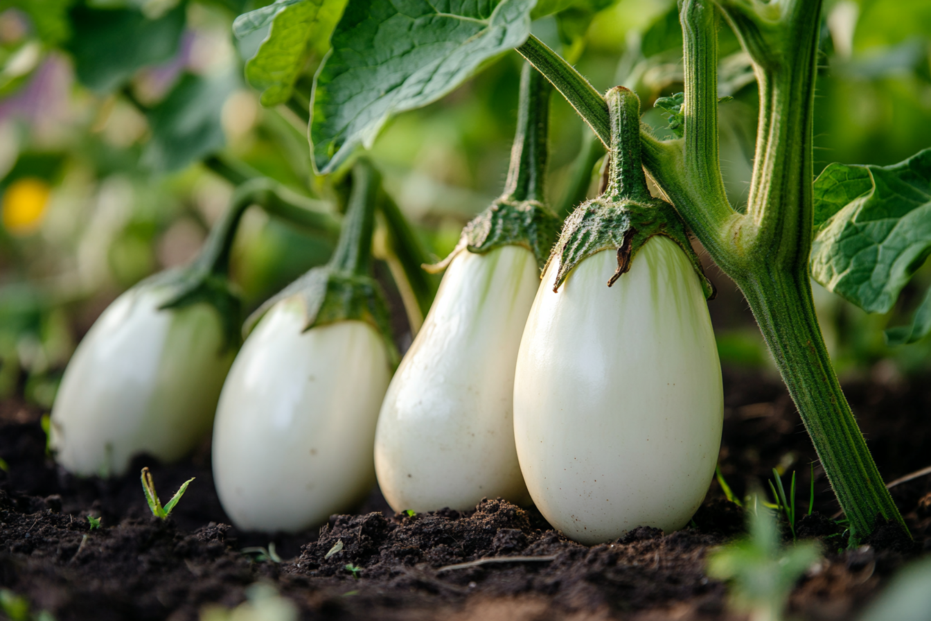 Des aubergines blanches | Source : Midjourney