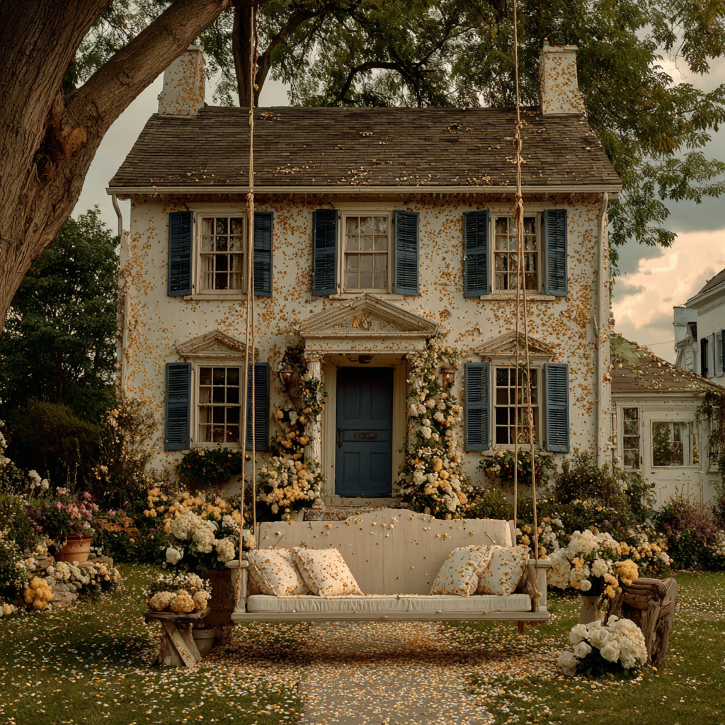 Une maison avec des taches d'œuf | Source : Midjourney