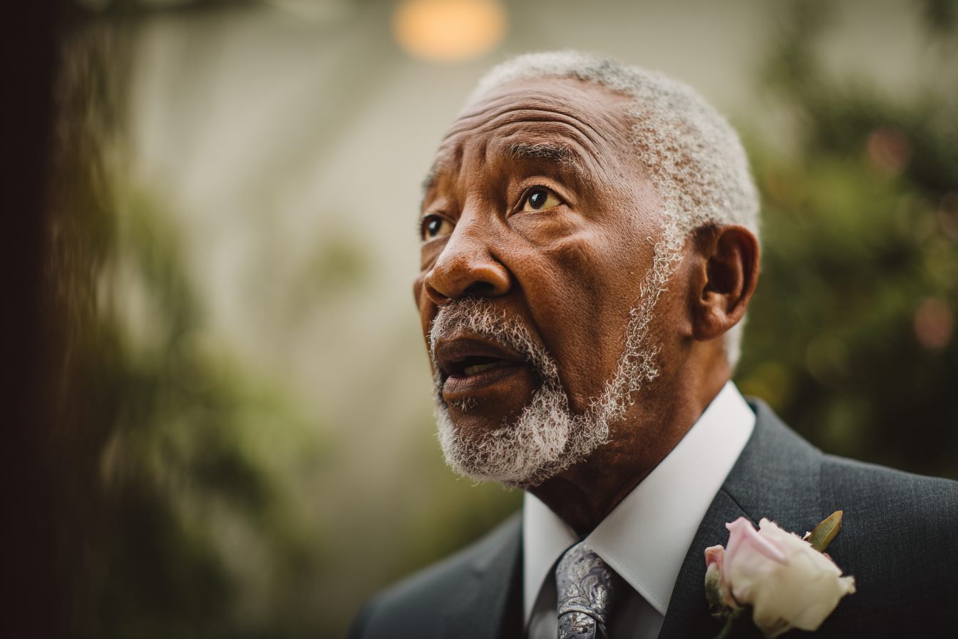 Un homme au mariage de sa fille | Source : Midjourney