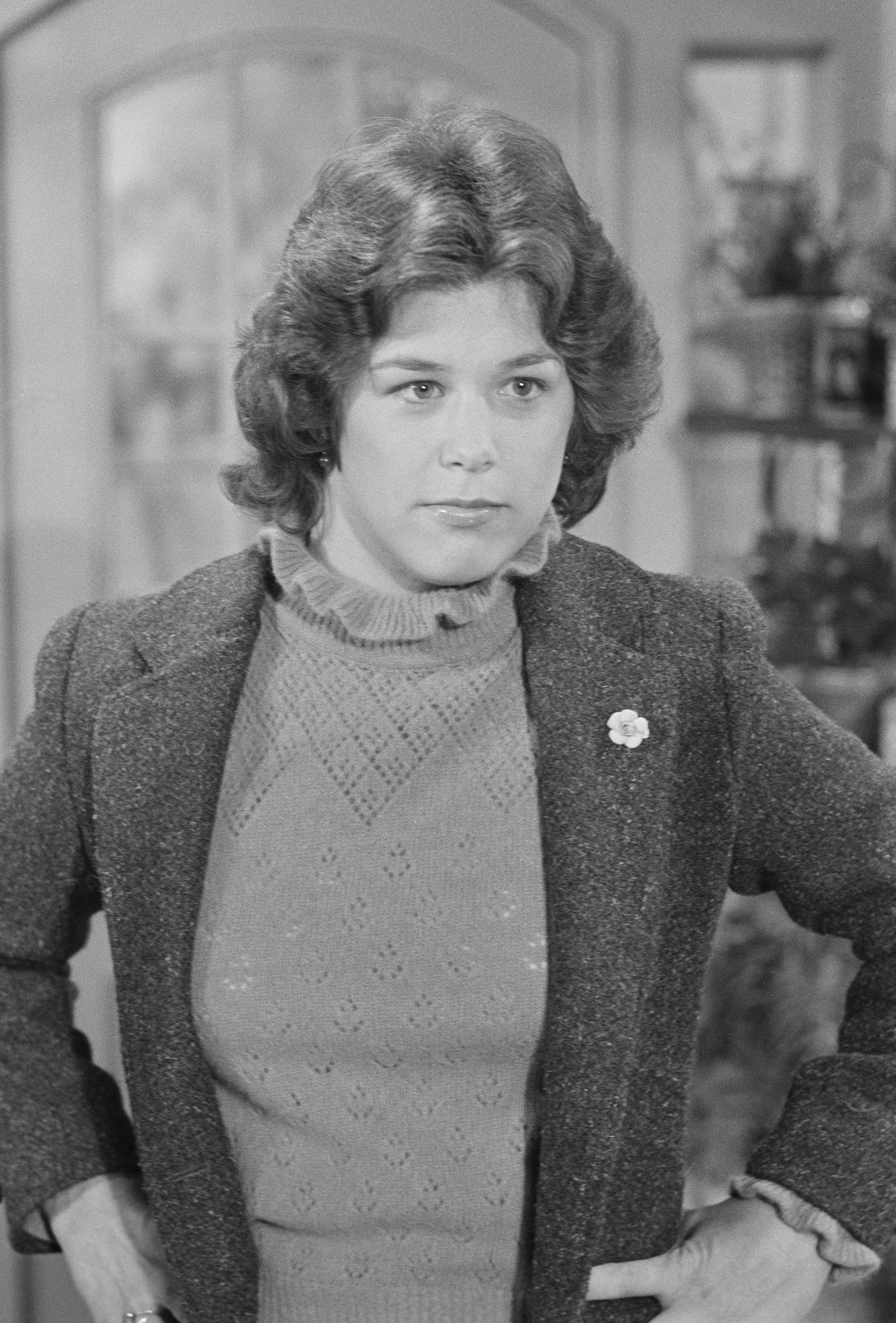 Une photo en noir et blanc de la star dans son rôle dans « The Facts of Life », dans un épisode diffusé le 30 décembre 1981 | Source : Getty Images