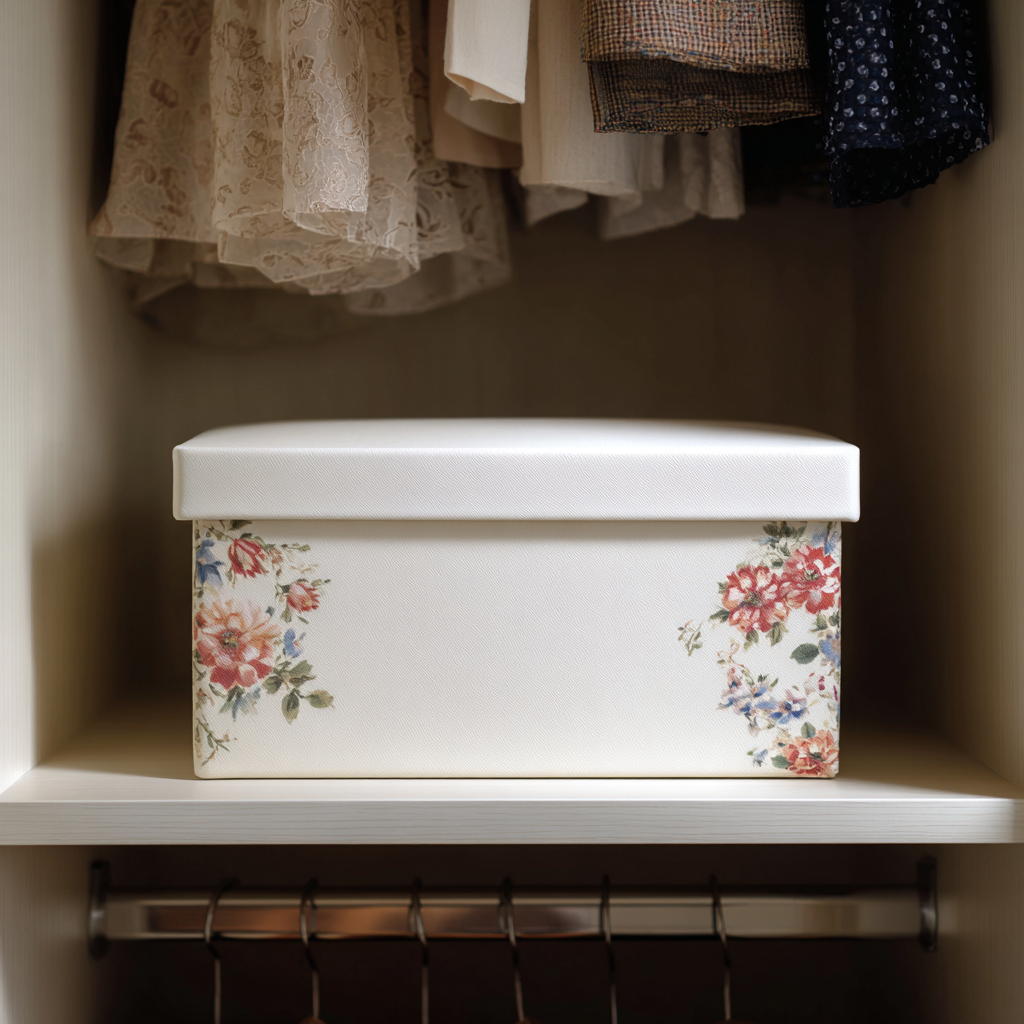 Une boîte blanche rangée dans un placard | Source : Midjourney