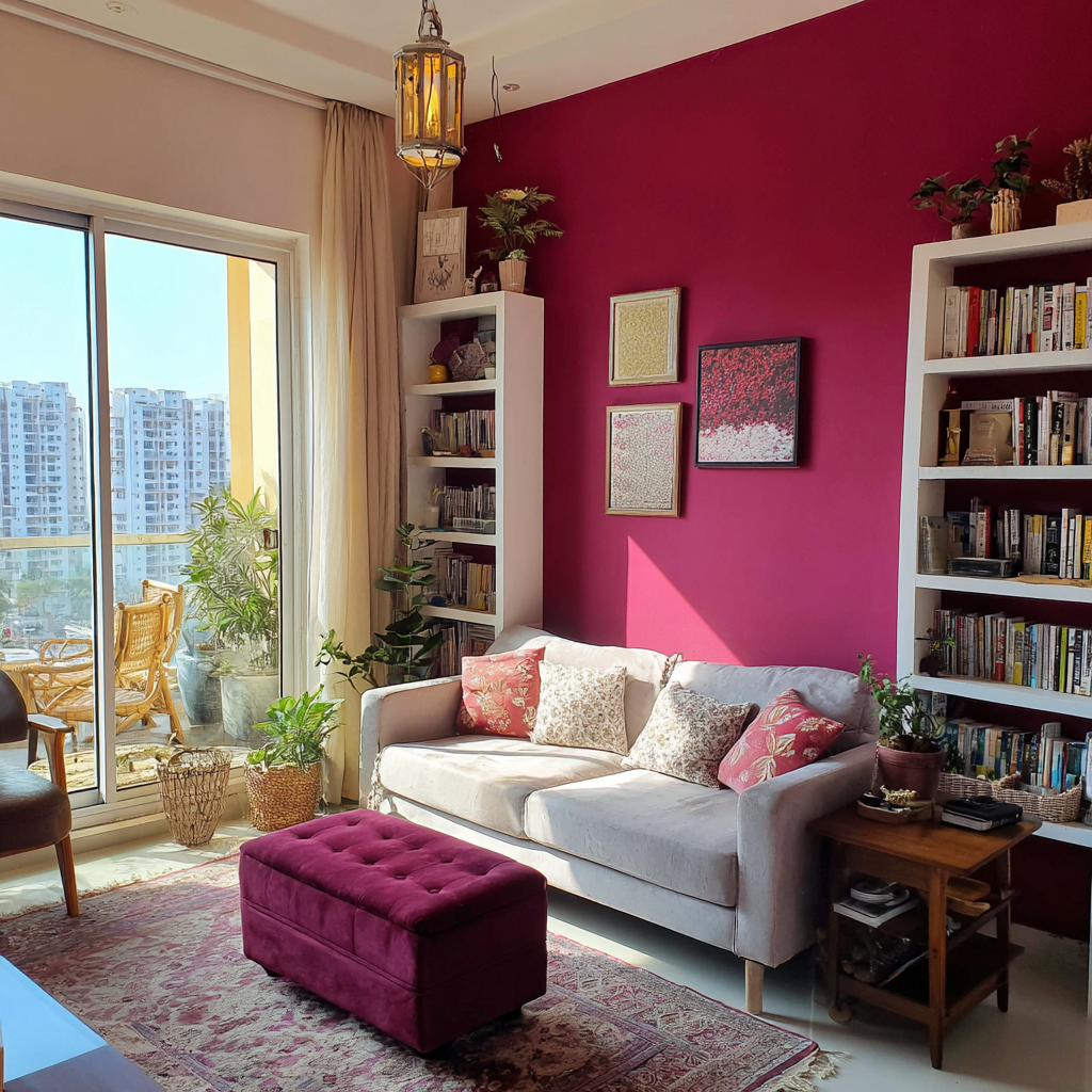 L'intérieur d'un salon douillet | Source : Midjourney