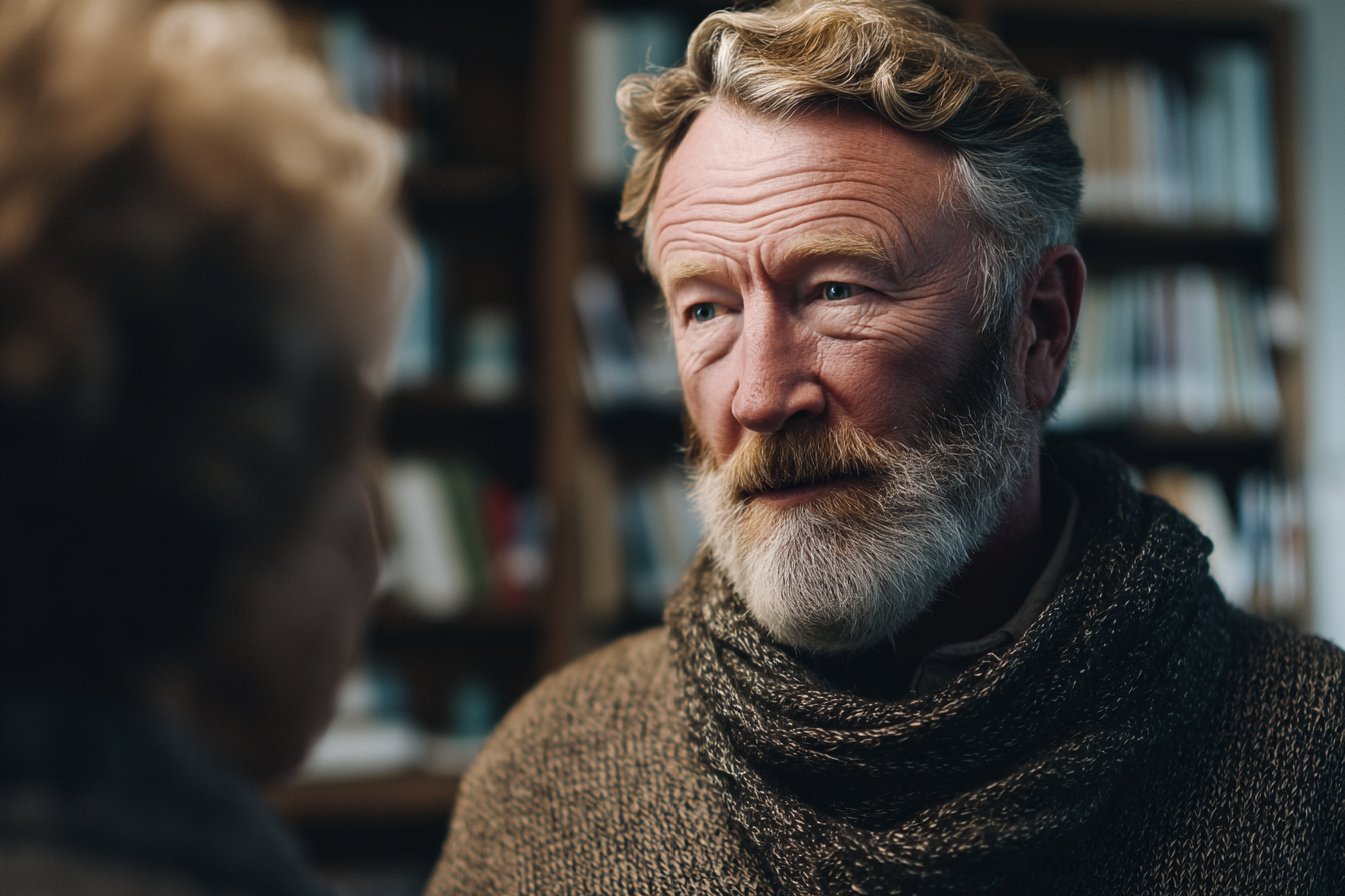 Un homme qui parle à sa femme | Source : Midjourney