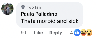 Commentaire d'un utilisateur sur l'article de People daté du 17 juin 2024 | Source : facebook/people