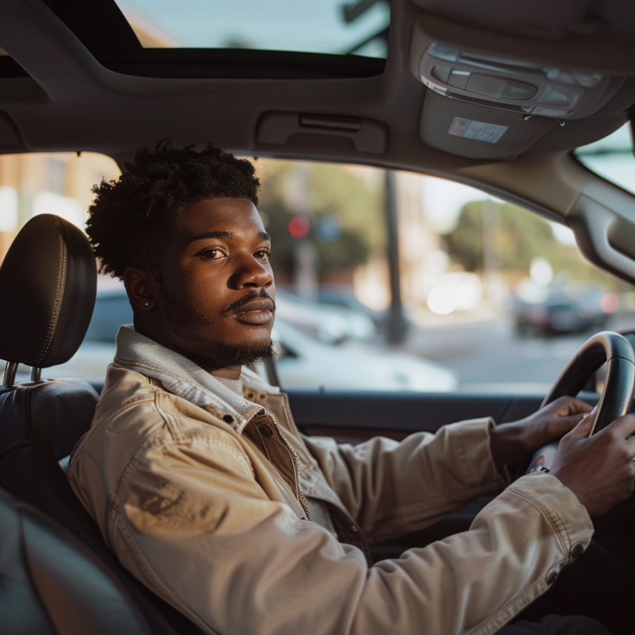 Un homme qui conduit une voiture | Source : Midjourney