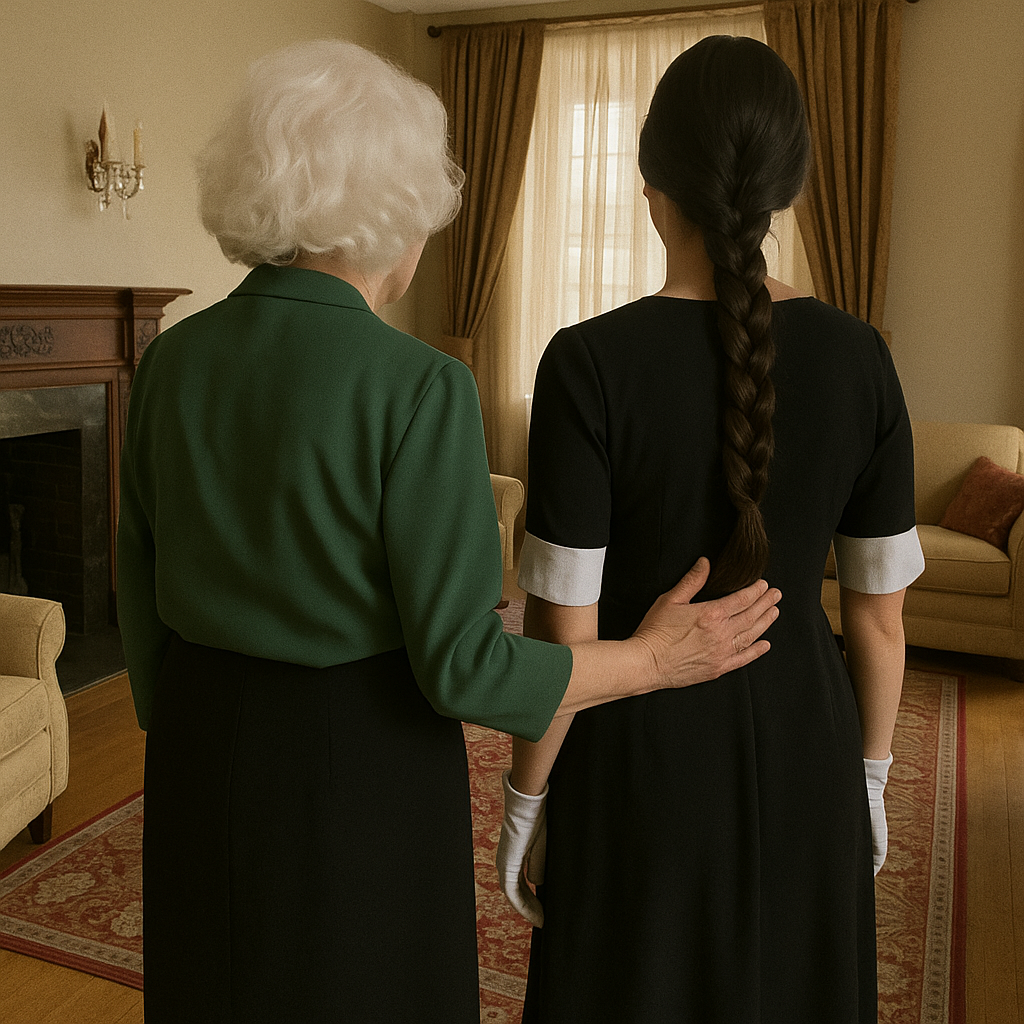 Une femme âgée debout à côté d'une jeune femme | Source : Sora