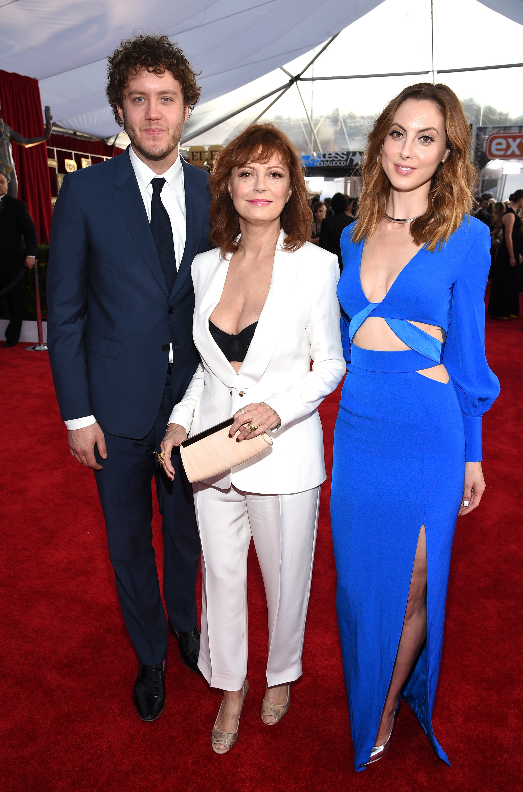 Jack Henry Robbins, Susan Sarandon et Eva Amurri lors de la 22e cérémonie annuelle des Screen Actors Guild Awards, le 30 janvier 2016, à Los Angeles, en Californie. | Source : Getty Images