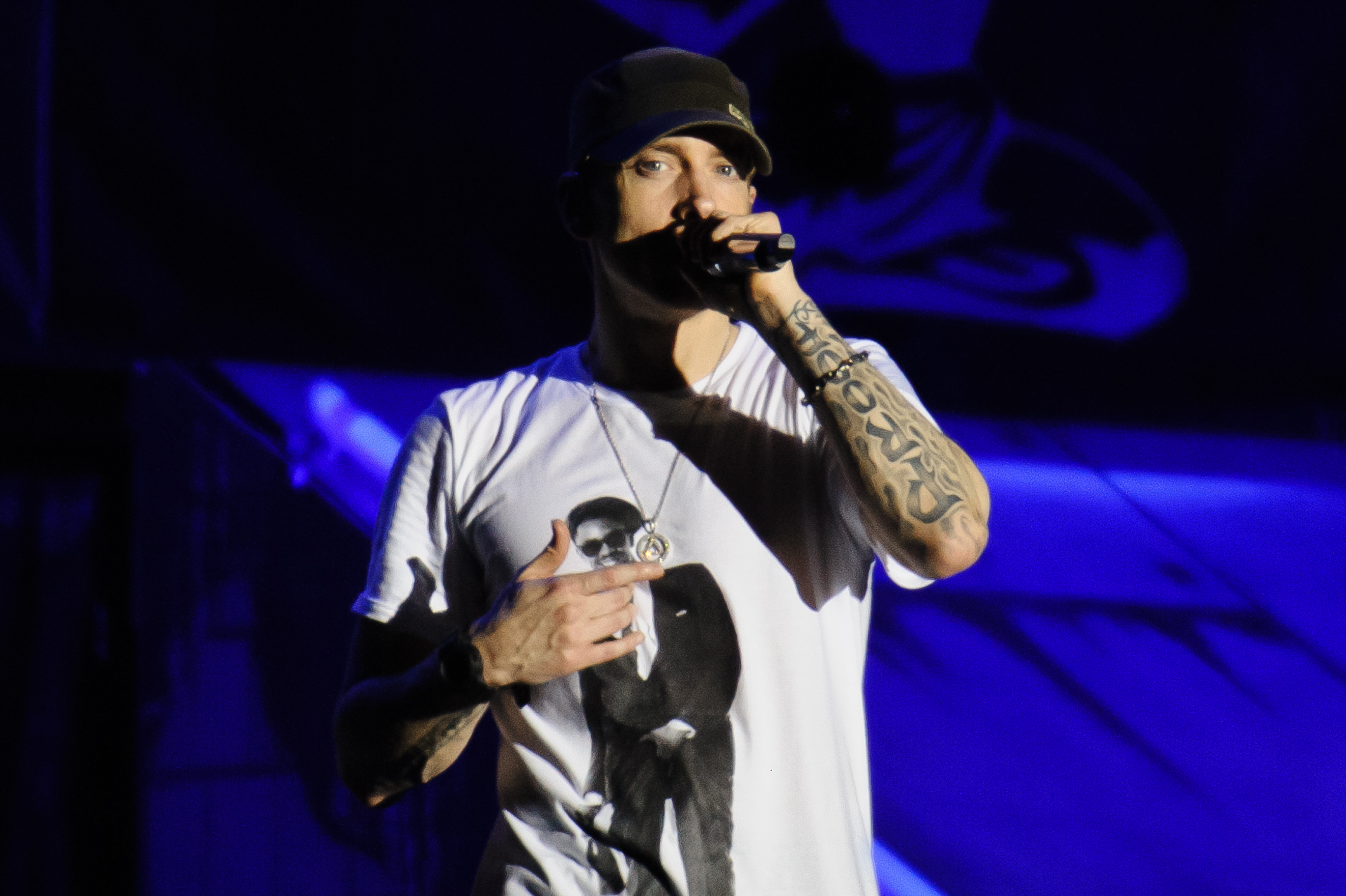 Eminem se produit sur scène le 24 août 2013 | Source : Getty Images