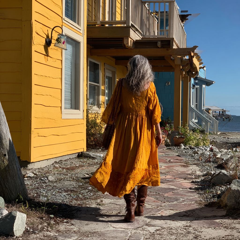 Une femme plus âgée qui s'éloigne | Source : Midjourney
