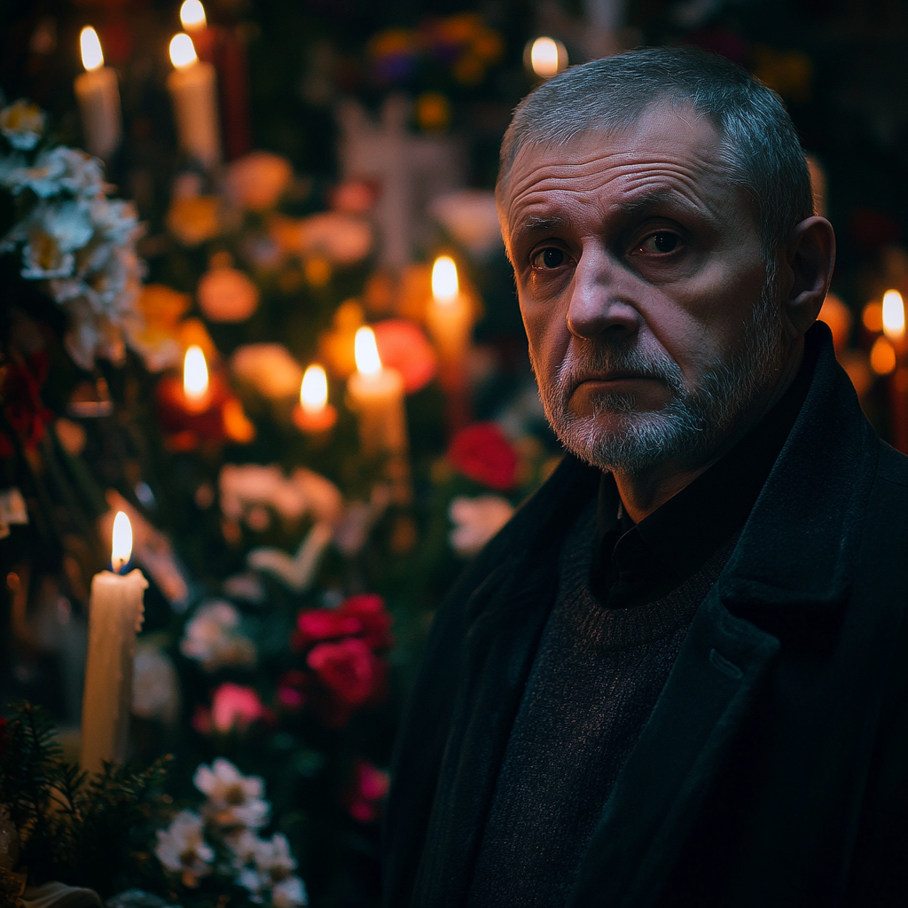 Un homme triste et sérieux | Source : Midjourney