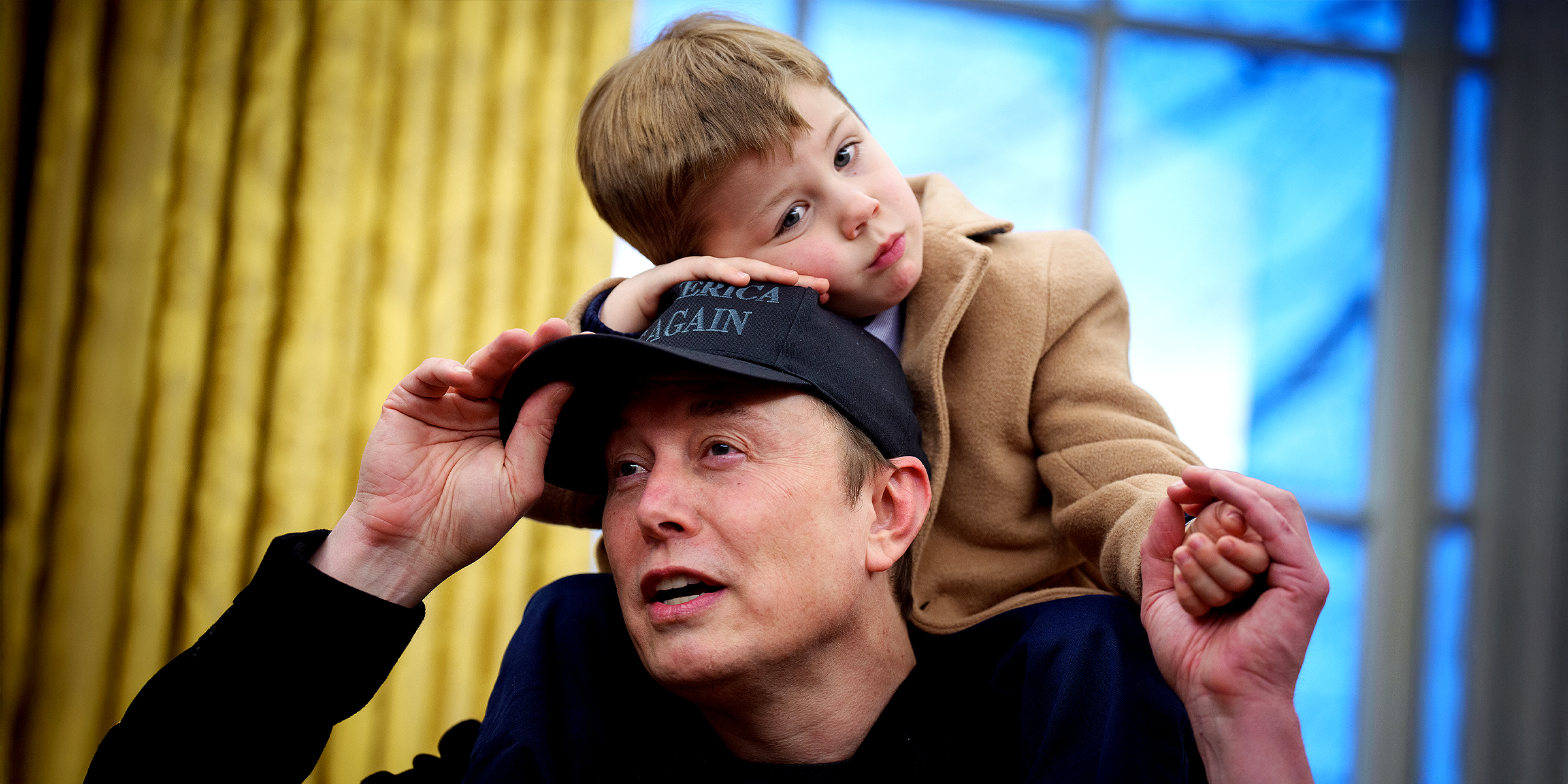 Elon Musk et son fils | Source : Getty Images