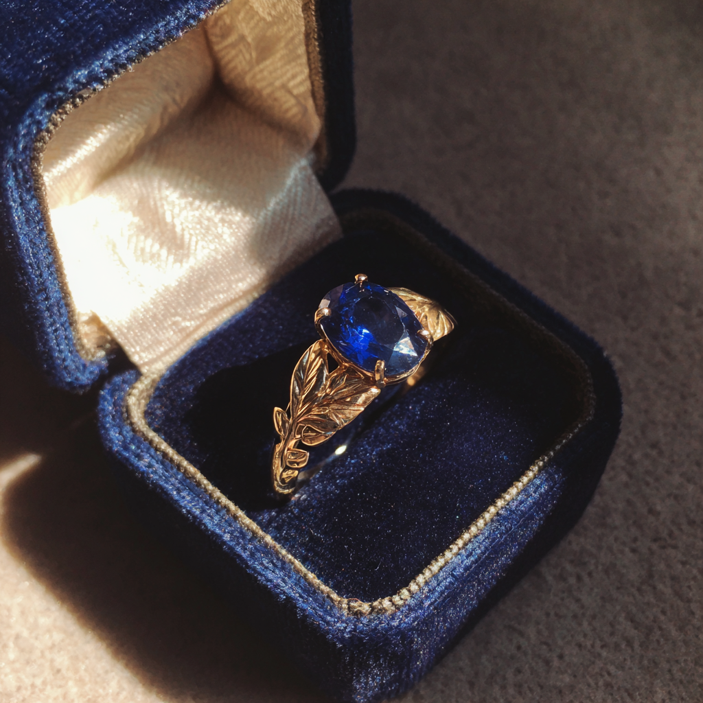 Une bague de fiançailles dans une boîte en velours | Source : Midjourney