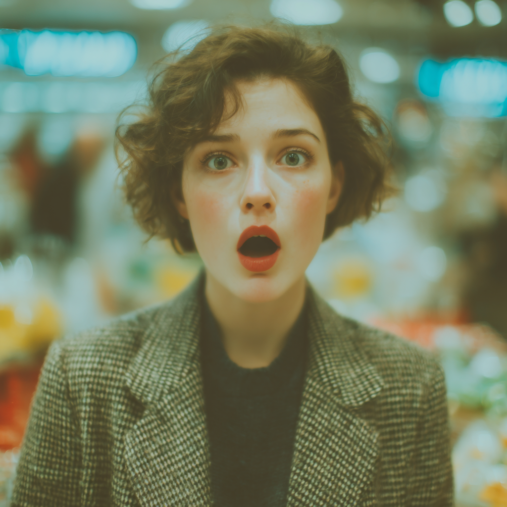 Une femme sous le choc dans un supermarché | Source : Midjourney
