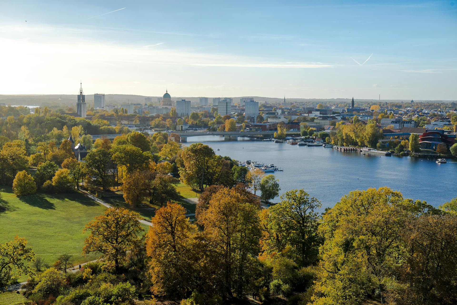 Une vue aérienne d'un parc urbain | Source : Pexels
