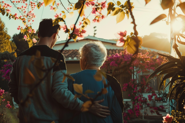 Un jeune homme avec femme âgée | Source : AmoMama