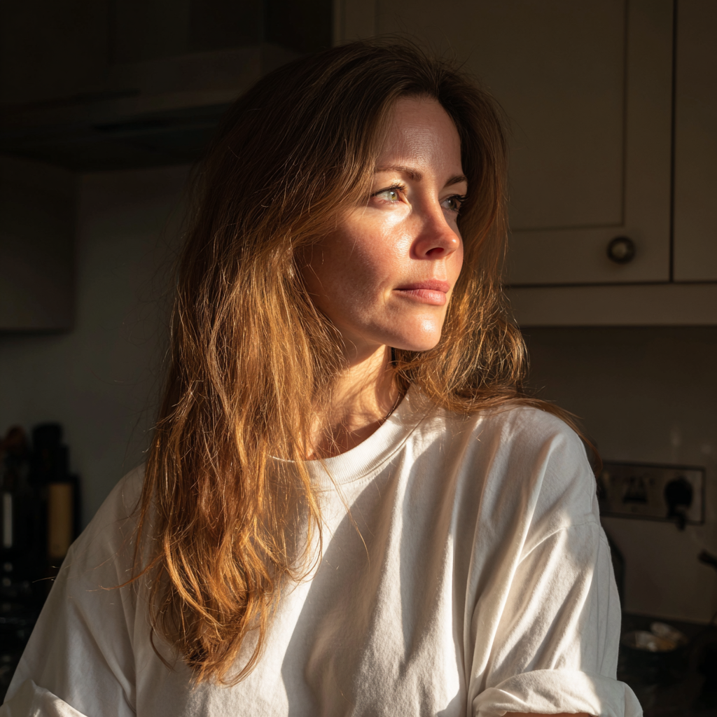 Une femme debout dans une cuisine | Source : Midjourney