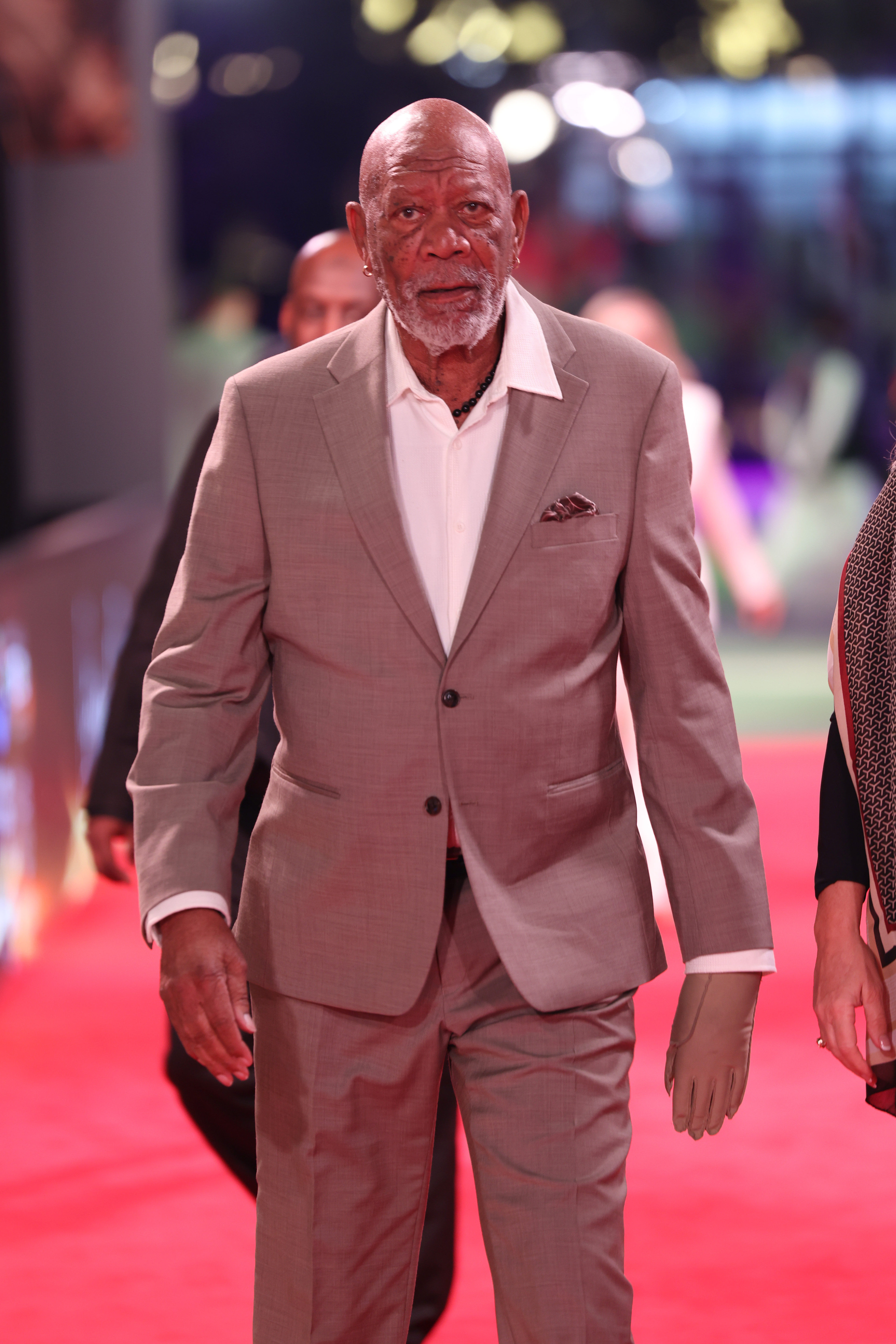 Morgan Freeman assiste au Morgan Freeman assiste au concert "Life Is A Dream" le 17 janvier 2025 à Riyad, en Arabie Saoudite. | Source : Getty Images