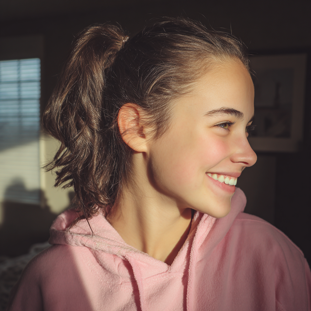 Une adolescente souriante | Source : Midjourney