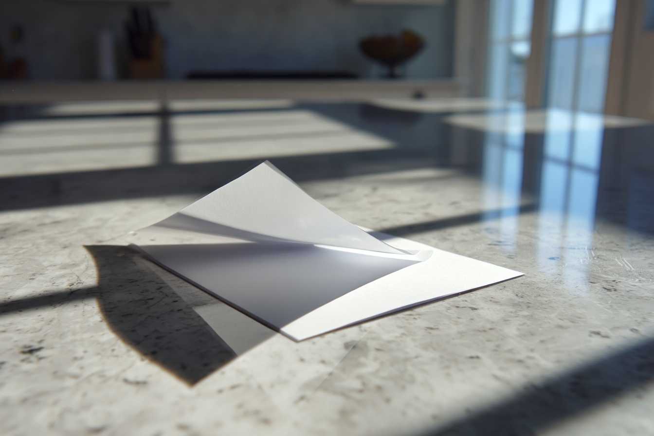 Une note sur un comptoir de cuisine | Source : Midjourney