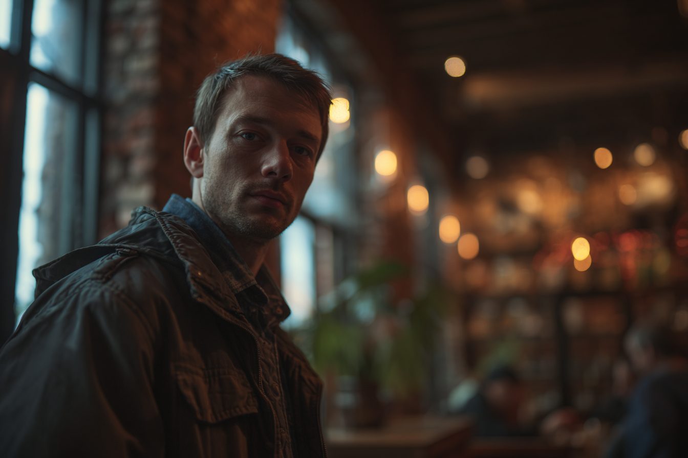 Un homme debout dans un restaurant | Source : Midjourney
