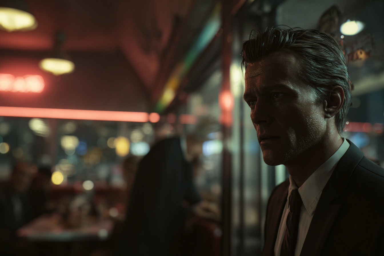 Un homme debout dans un restaurant | Source : Midjourney