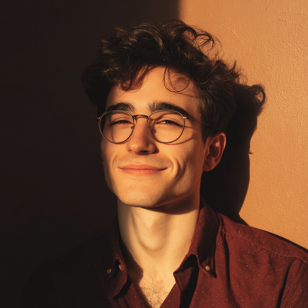 Gros plan sur un homme souriant | Source : Midjourney
