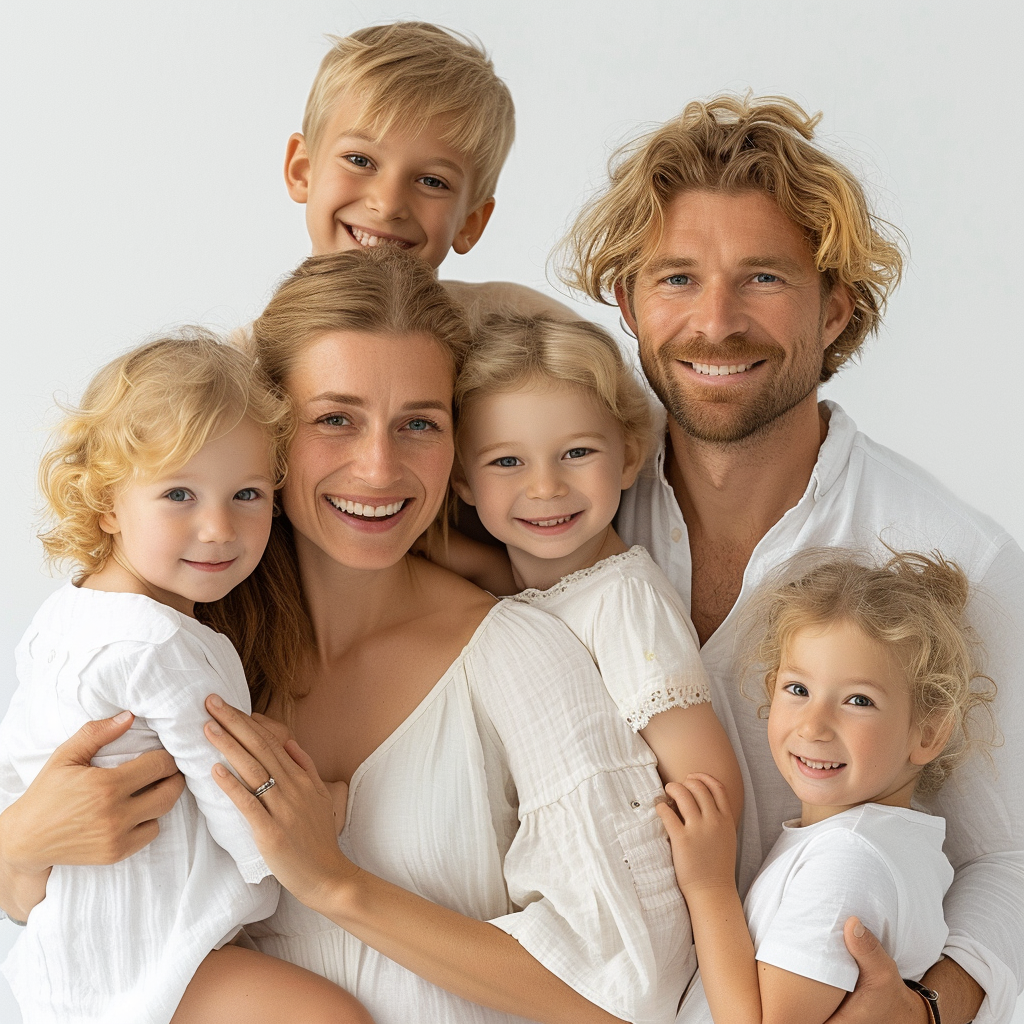 Un portrait de famille souriant | Source : Midjourney
