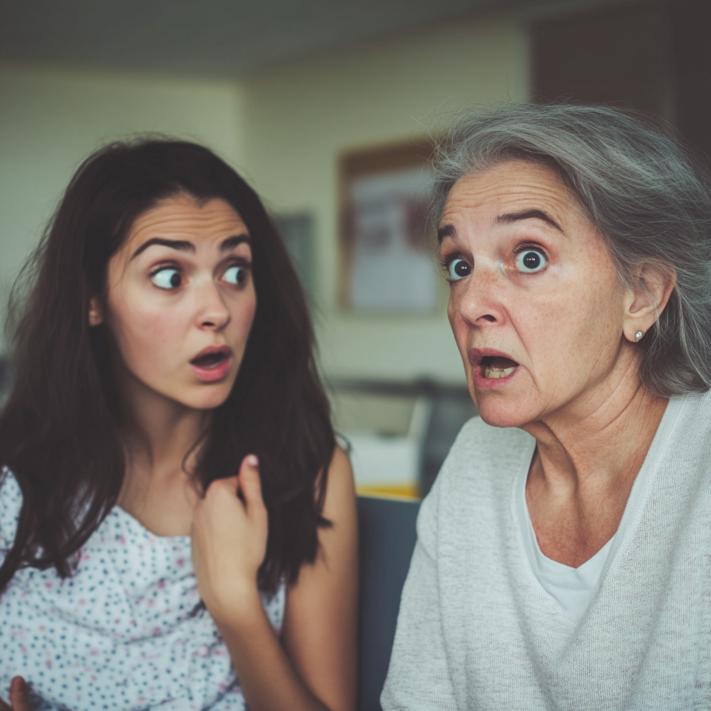 Une femme parle à sa belle-mère à l'hôpital | Source : Midjourney