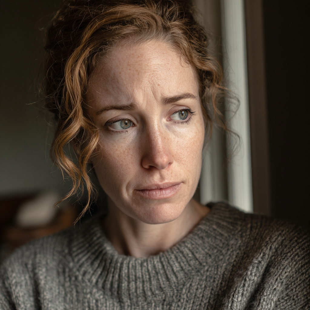 Gros plan sur une femme bouleversée | Source : Midjourney