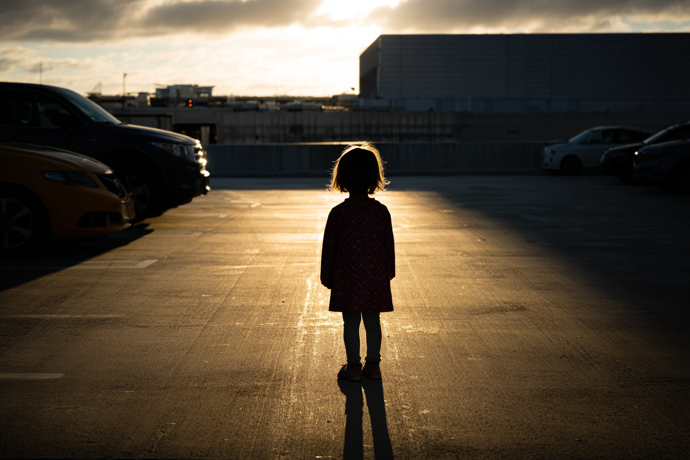 La silhouette d'une petite fille | Source : Midjourney