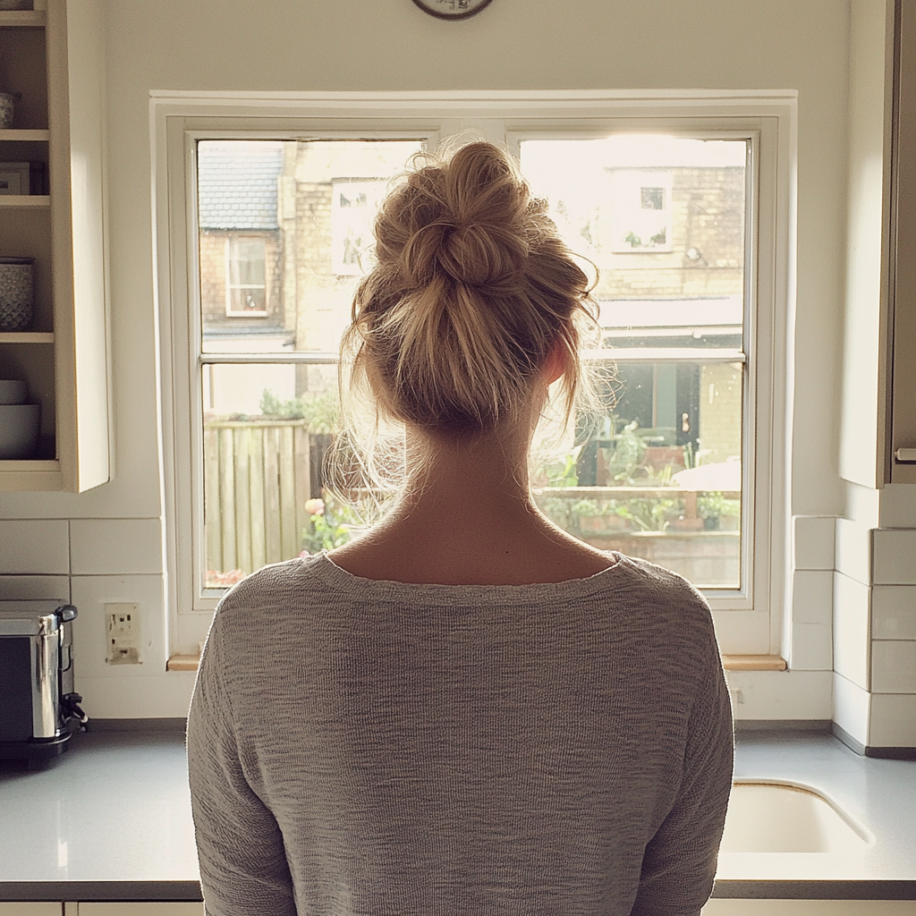 Une femme debout dans une cuisine | Source : Midjourney