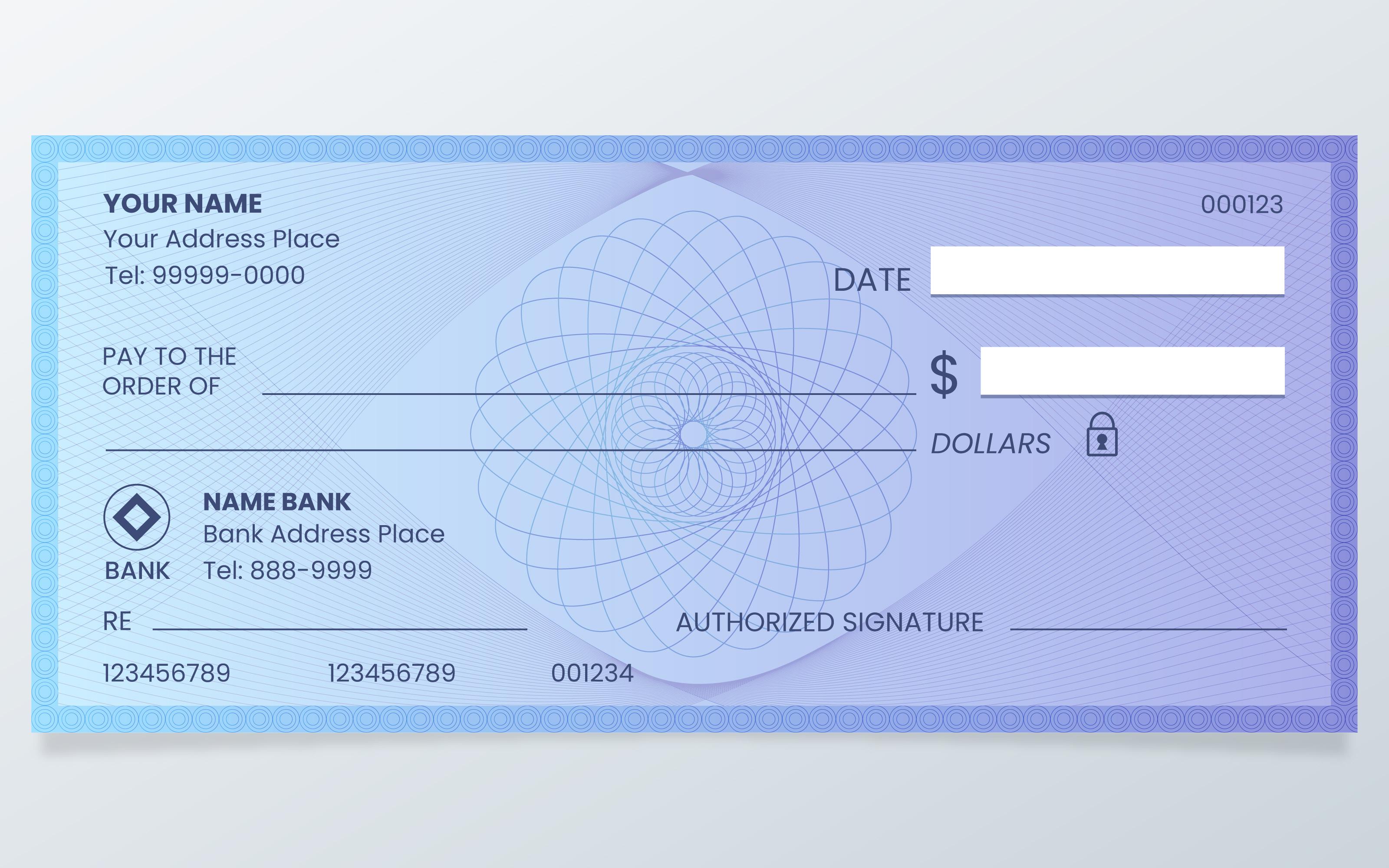 Un chèque de banque | Source : Freepik