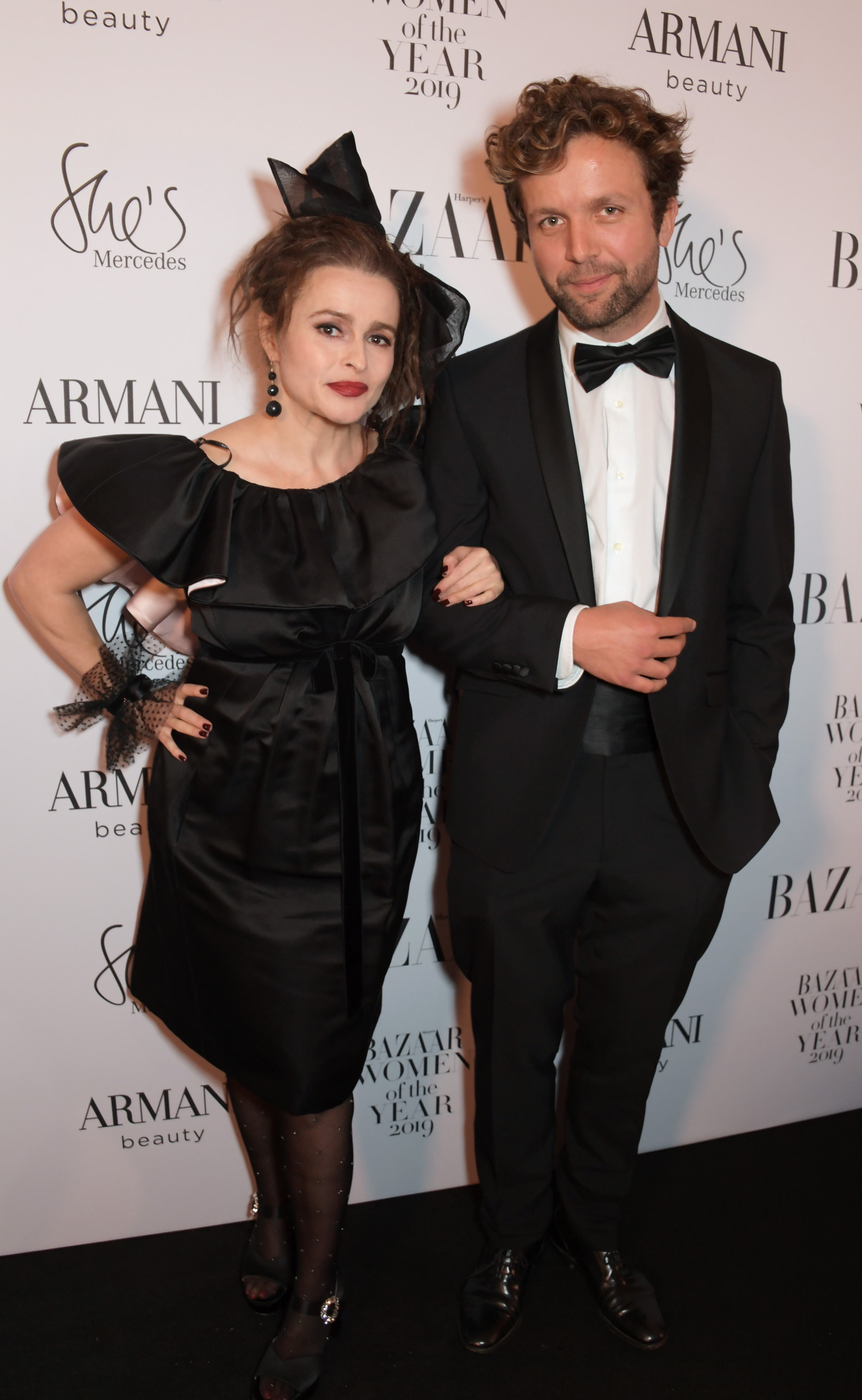 Helena Bonham Carter et Rye Dag Holmboe lors de la cérémonie des Harper's Bazaar Women of the Year Awards 2019, le 29 octobre à Londres, en Angleterre. | Source : Getty Images