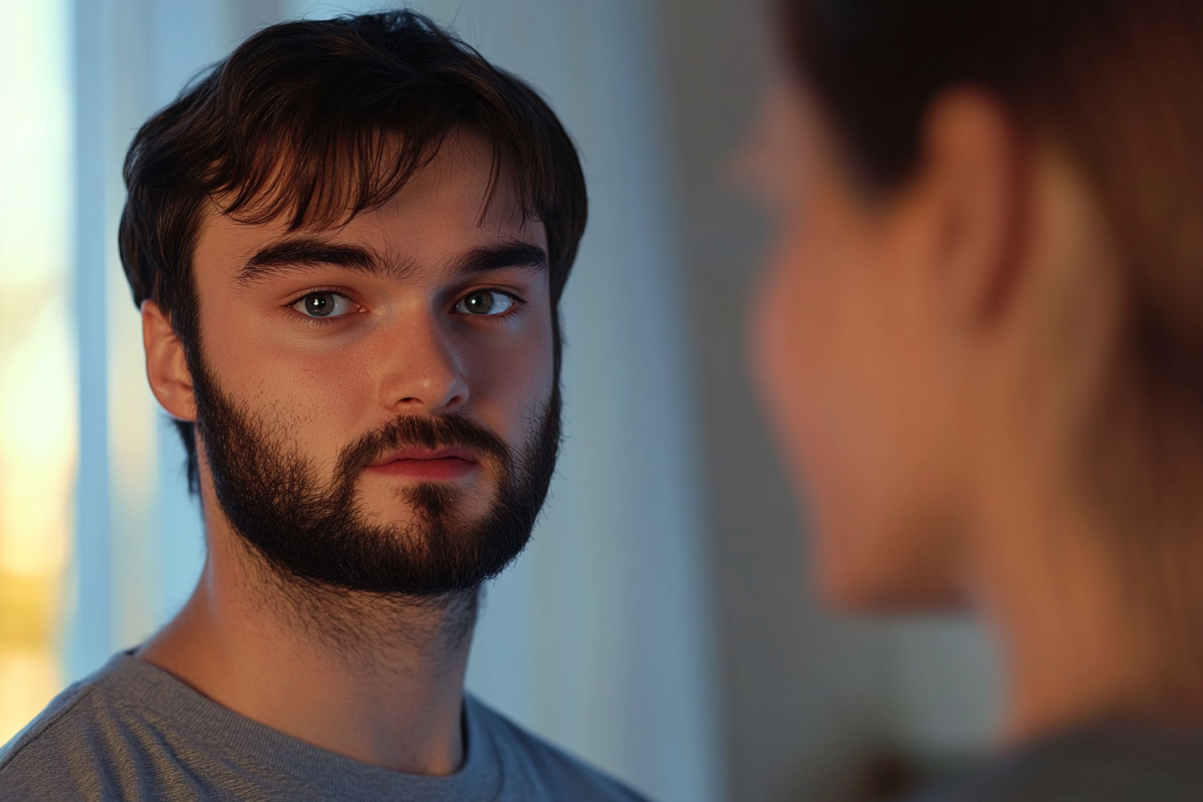Un homme qui parle à une femme | Source : Midjourney